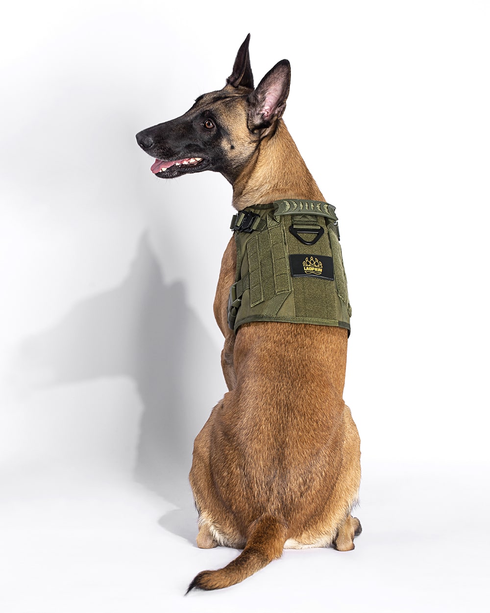tactical dog harness green